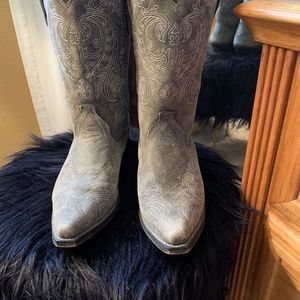 Leather western boots